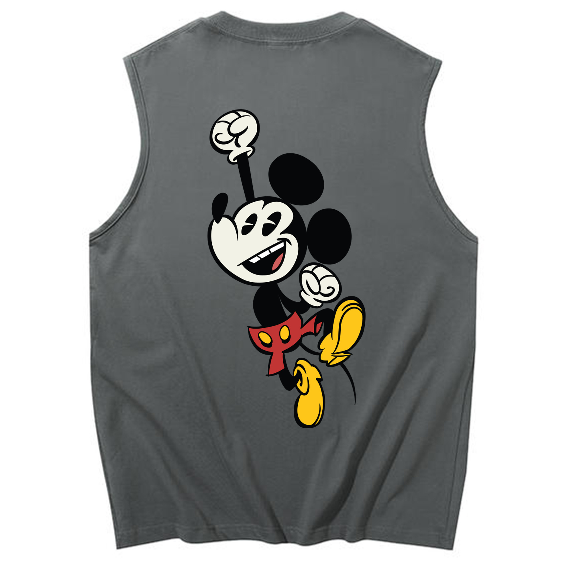 ミッキーマウス Mickey Mouse コットン100％タンクトップ（背面プリント）